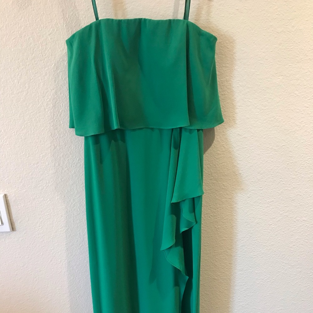 Green BCBG long dress, size 0